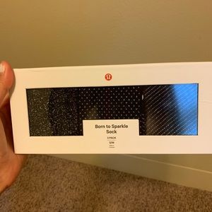 Lulu lemon born to sparkle socks